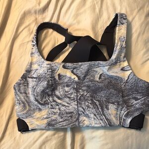 Lululemon Athletica Black and Gray Swirl Sports Bra